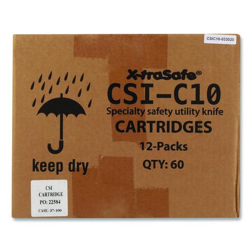 Image of CrewSafe CSI-C10 X-traSafe Blade Cartridges, Yellow, 12/Pack