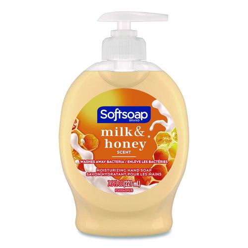 Image of Softsoap® US04965ACT Liquid Hand Soap Pumps, Milk and Honey Scent, 7.5 oz, 6/Carton