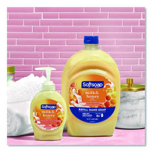 Image of Softsoap® US04965ACT Liquid Hand Soap Pumps, Milk and Honey Scent, 7.5 oz, 6/Carton