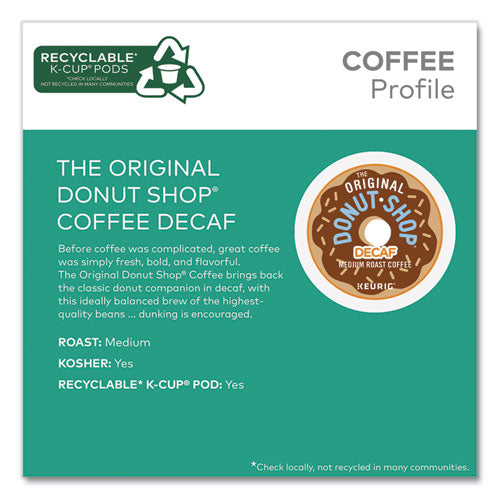 Image of The Original Donut Shop® 5000341140 Decaf Coffee K-Cups, 0.39 oz, 22/Box