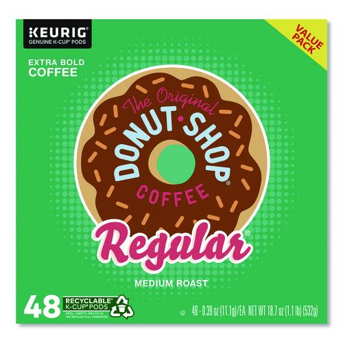 Image of The Original Donut Shop® 5000356558 Donut Shop Coffee K-Cups, Regular, 0.39 oz, 48/Box