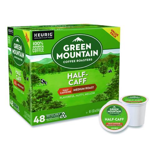 Image of Green Mountain Coffee® 5000355611 Half-Caff Coffee K-Cups, 0.33 oz, 48/Box