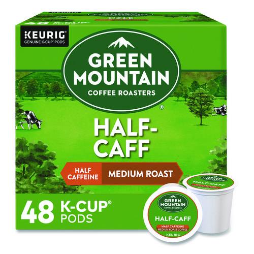 Image of Green Mountain Coffee® 5000355611 Half-Caff Coffee K-Cups, 0.33 oz, 48/Box