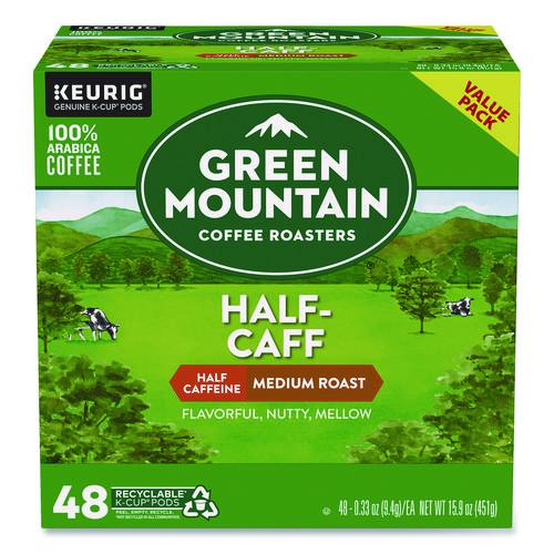 Image of Green Mountain Coffee® 5000355611 Half-Caff Coffee K-Cups, 0.33 oz, 48/Box