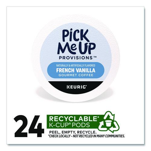Image of Pick Me Up Provisions 5000382574 French Vanilla Coffee K-Cups, 24/Box