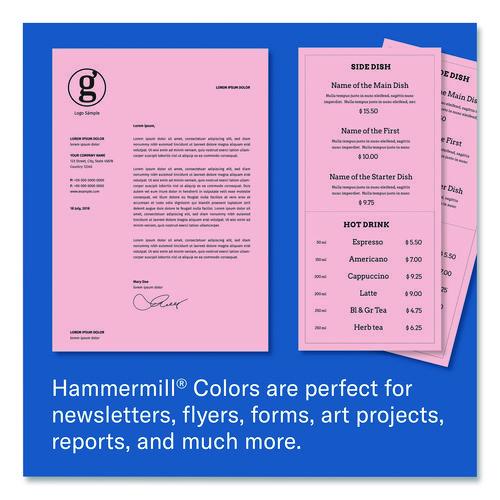 Image of Hammermill® HAM104463 Colors Print Paper, 24 lb Bond Weight, 8.5 x 11, Pink, 500/Ream