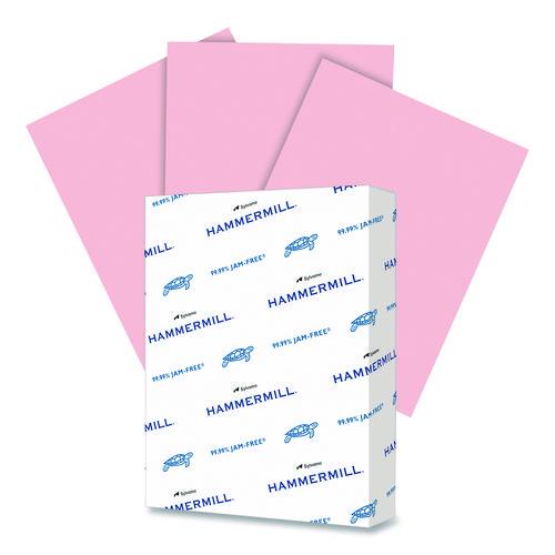 Image of Hammermill® HAM104463 Colors Print Paper, 24 lb Bond Weight, 8.5 x 11, Pink, 500/Ream