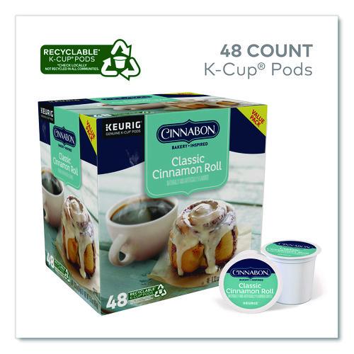 Image of Cinnabon® 5000331016 Classic Cinnamon Roll Coffee K-Cups, 0.33 oz, 48/Box
