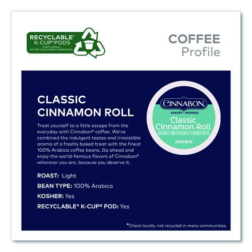 Image of Cinnabon® 5000331016 Classic Cinnamon Roll Coffee K-Cups, 0.33 oz, 48/Box