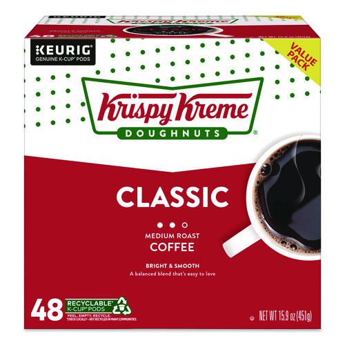 Image of Krispy Kreme Doughnuts® 5000346401 Classic Coffee K-Cups, Medium Roast, 0.33 oz, 48/Box