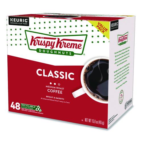 Image of Krispy Kreme Doughnuts® 5000346401 Classic Coffee K-Cups, Medium Roast, 0.33 oz, 48/Box