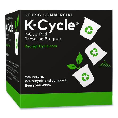 Image of Keurig® 5000391844/0630 K-Cycle K-Cup Pod Recycling Station, Plastic, Black/Green/White, 5/Pack