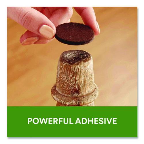Image of Scotch SP822-NA Felt Pad Protectors, 1" Diameter, Brown, 32/Pack