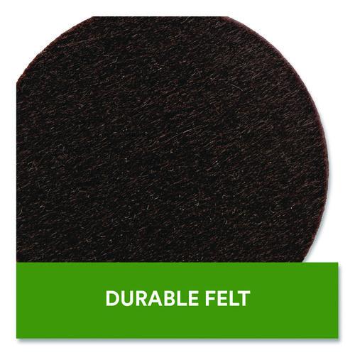 Image of Scotch SP822-NA Felt Pad Protectors, 1" Diameter, Brown, 32/Pack