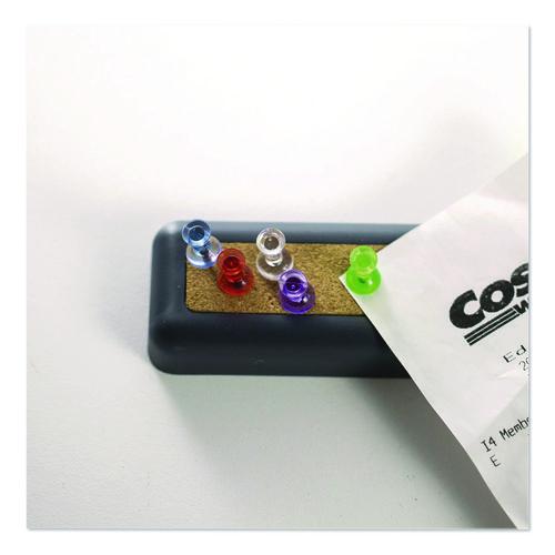 Image of Officemate OIC35710 Push Pins, Assorted Plastic Head, 0.5" Pin, 200/Pack