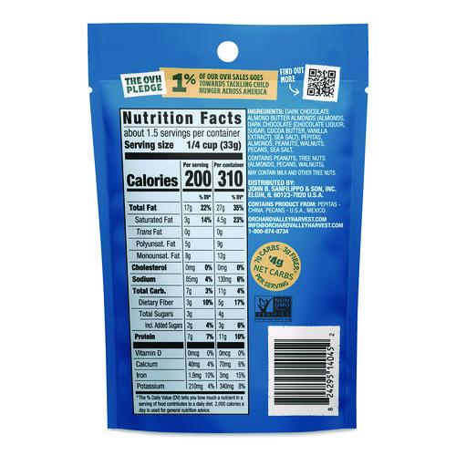 Image of Orchard Valley Harvest® JOH13488 Go-Go Keto Mix, 1.85 oz Bag, 14/Carton