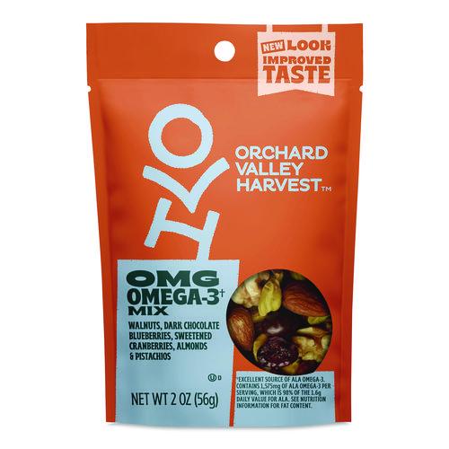 Image of Orchard Valley Harvest® JOHV13696 Omega-3 Mix, 2 oz Bag, 14/Carton