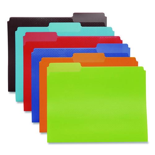 Image of Oxford 52004 Colorful Poly File Folders, 1/3-Cut Tabs: Assorted, Letter Size, Assorted Colors, 24/Pack