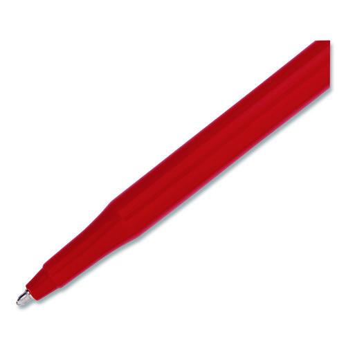 Image of Paper Mate® 31735 Eraser Mate Ballpoint Pen, Stick, Medium 1 mm, Red Ink, Red Barrel, 5/Pack