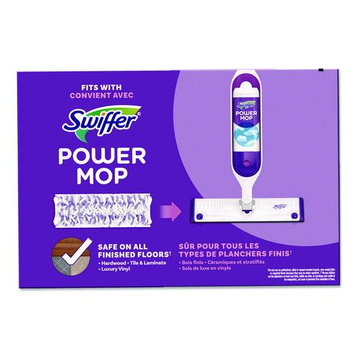 Image of SwifferÂ® PowerMop Mopping Pads, 15.4 x 5.3, White/Purple, 8/Pack