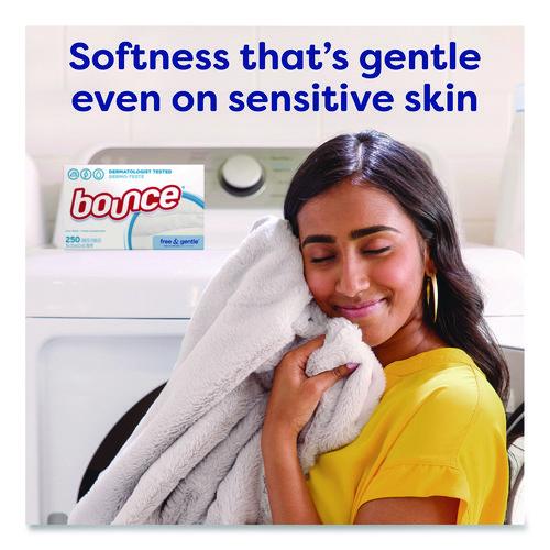 Image of Bounce® 24684 free and gentle Dryer Sheets, Fragrance Free, 240 Sheets/Box