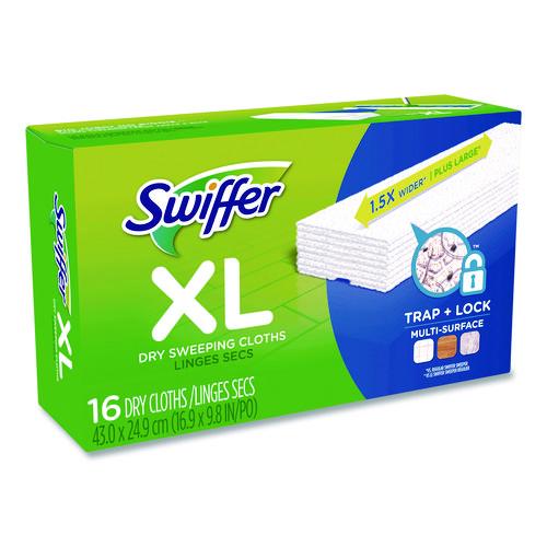 Image of Swiffer® 33903 Sweeper XL Dry Refill Cloths, 16.9 x 9.8, White, 16/Box