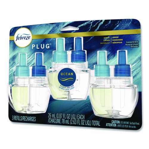 Image of FebrezeÂ® PLUG Air Freshener Refills, Ocean, 0.87 oz, 3/Pack