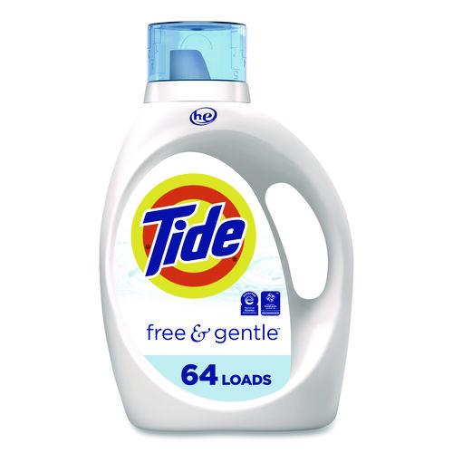 Image of Tide® 21440 Free and Gentle Liquid Laundry Detergent, 64 Loads, 84 oz Bottle