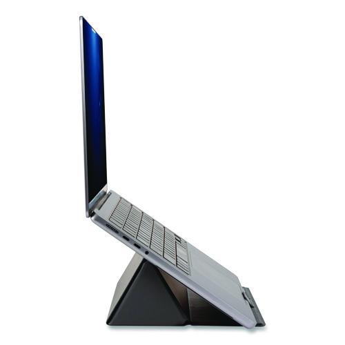 Image of Allsop® 32670 Foldio Laptop and Tablet Stand, +30 Tilt, 9.5" x 14.5" x 3", Black, Supports 7 lb