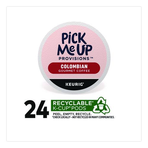 Image of Pick Me Up Provisions 5000381025 Colombian Coffee K-Cups, 24/Box