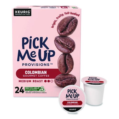 Image of Pick Me Up Provisions 5000381025 Colombian Coffee K-Cups, 24/Box