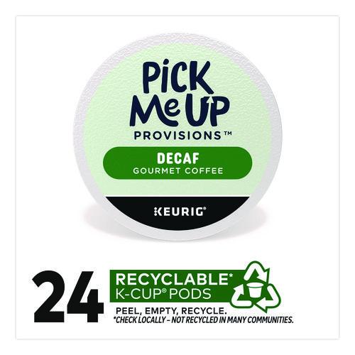 Image of Pick Me Up Provisions 5000382575 Decaf Coffee K-Cups, 24/Box