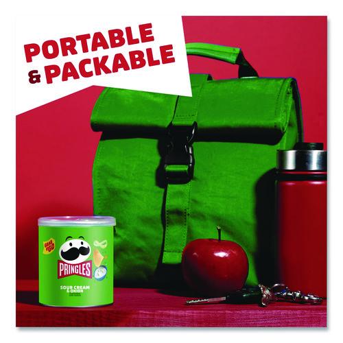 Image of Pringles® KEE16673 Grab and Go sour Cream and Onion Crisps, 1.4 oz Cans, 12/Box