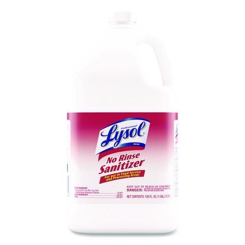 Image of Professional LYSOLÂ® Brand No-Rinse Sanitizer Concentrate, Unscented, 128 oz Bottle