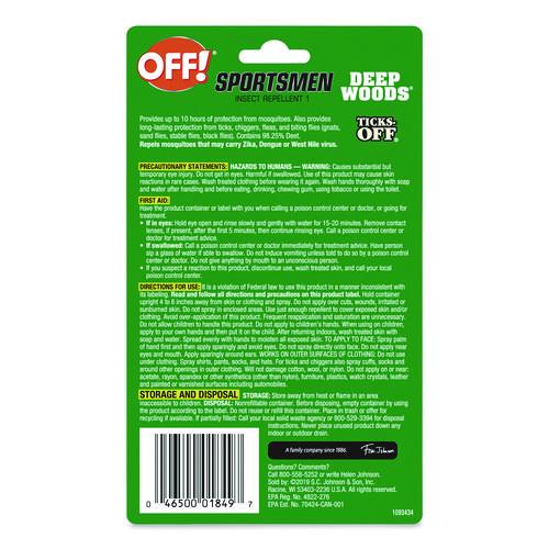 Image of OFF!® 317188 Deep Woods OFF for Sportsmen, 1 oz Pump Bottle