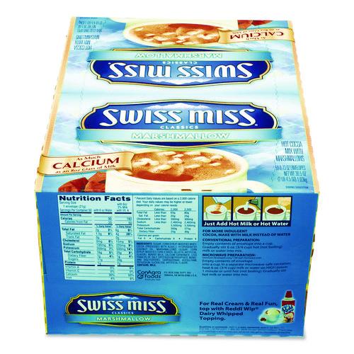 Image of Swiss Miss® GOV47492 Marshmallow Hot Cocoa Mix, 0.73 oz Packet, 50/Box