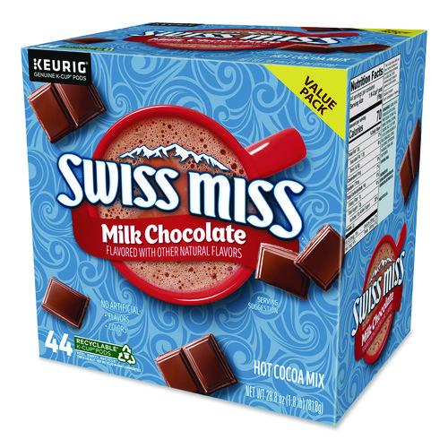 Image of Swiss Miss® 5000345148 Milk Chocolate Hot Cocoa K-Cups, 0.65 oz, 44/Box