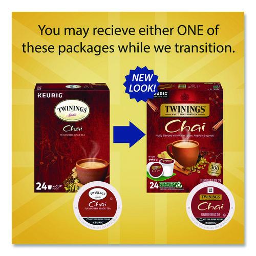 Image of TWININGS® TNA09954 Tea K-Cups, Chai, 0.12 oz, 24/Box