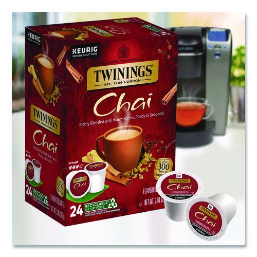 Image of TWININGS® TNA09954 Tea K-Cups, Chai, 0.12 oz, 24/Box