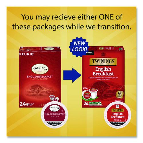 Image of TWININGS® TNA85780 Tea K-Cups, English Breakfast. 0.11, 24/Box