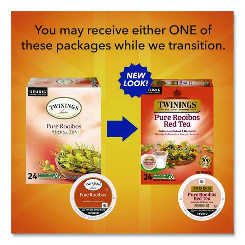 Image of TWININGSÂ® Tea K-Cups, Pure Rooibos Red Tea, 0.12 oz, 24/Box