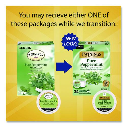 Image of TWININGS® TNA85813 Tea K-Cups, Pure Peppermint, 0.11 oz, 24/Box