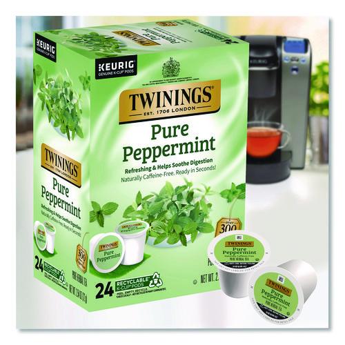 Image of TWININGS® TNA85813 Tea K-Cups, Pure Peppermint, 0.11 oz, 24/Box
