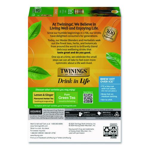 Image of TWININGS® TNA90557 Tea K-Cups, Decaf Green Tea, 0.11 oz, 24/Box