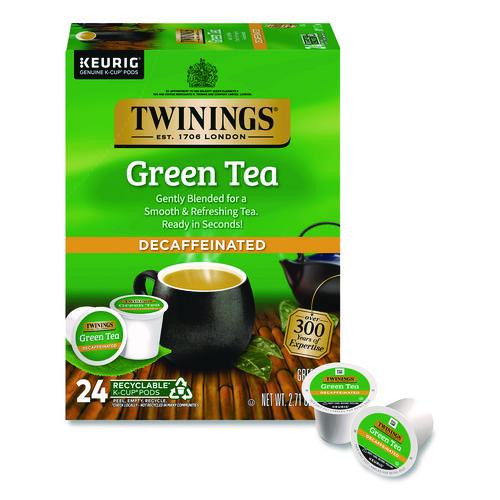 Image of TWININGS® TNA90557 Tea K-Cups, Decaf Green Tea, 0.11 oz, 24/Box