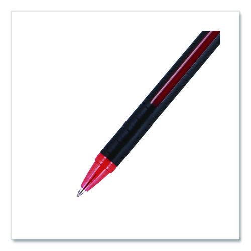 Image of uniball® 1768013 Jetstream 101 Hybrid Gel Pen, Stick, Bold 1 mm, Red Ink, Black/Red Barrel, Dozen