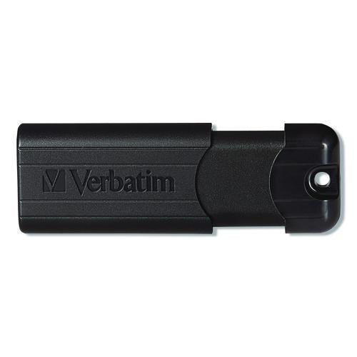Image of Verbatim® 70902 Pinstripe USB 3.2 Flash Drive, 32 GB, Black 10/Pack