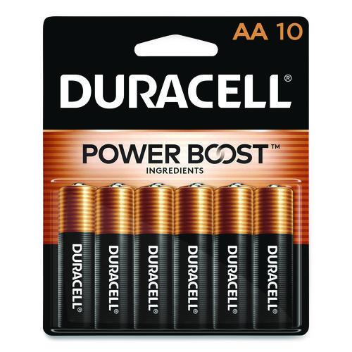 Image of Duracell® MN1500B10Z Power Boost CopperTop Alkaline AA Batteries, 10/Pack