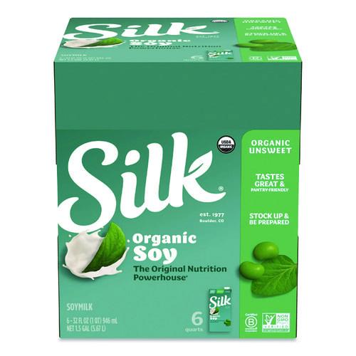 Image of Silk® WWI00106 Soymilk, Unsweetened Original, 32 oz, 6/Carton