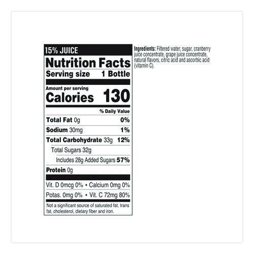 Image of Tropicana® TRO000838 JUICE BEVERAGE, CRANBERRY, 10 OZ BOTTLE, 24/CARTON